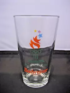 1996 Atlanta The 26th Olympic Games Proud Sponsor Budweiser King of Beers Glass - Picture 1 of 5