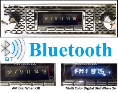 1955 Chevy Bel Air Bluetooth Stereo Radio Multi Color Display USA 740 - Image 1 of 3