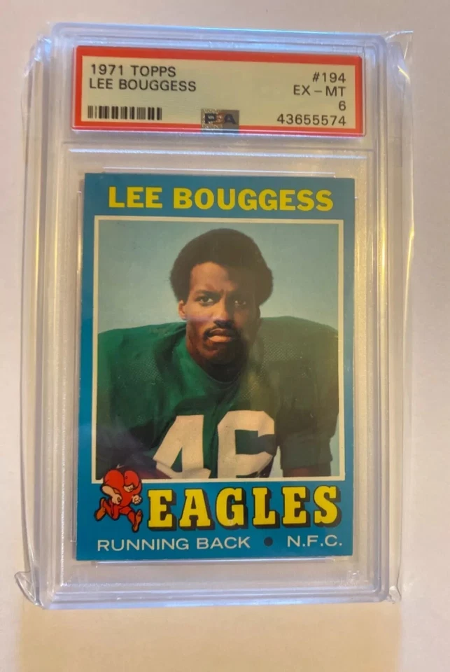 1971 TOPPS LEE BOUGGESS 194 EXMT RC PSA 6 FOOTBALL PHILADELPHIA EAGLES - Image 1 of 1