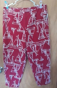 Pantalones recortados Talbots Petites para mujer 16 veleros rojos/blancos vibraciones de verano ($58) - Imagen 1 de 16