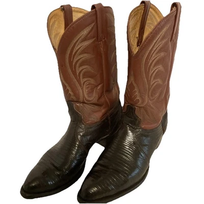 Vintage J Chisholm Men's Teju Lizard Boots Size 12 D 8964 - Image 1 of 4