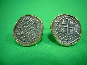 James Avery spanische Münze/Gold Manschettenknöpfe - Bild 1 von 4