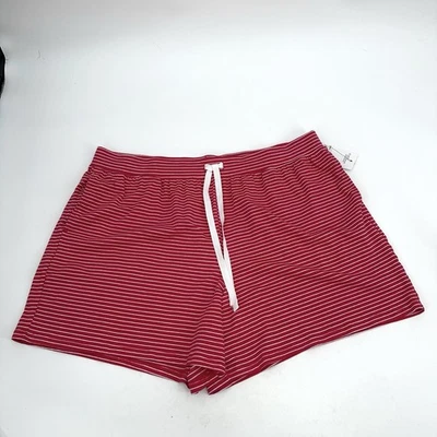 SONOMA Ropa de Dormir Pijama Pantalones Cortos Para Mujer XXL Rojo Rayas Tirar con Cordón Sin Usar Foto 1 de 4