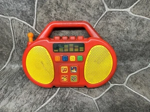 Vintage Blue-Box Toys roter Ghettoblaster Radio Songs und Leucht - Bild 1 von 14