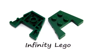 4 LEGO Dark Green Wedge Plate Cutout 3x4 Wing Trapezoid Notches 48183 90194 - Picture 1 of 1