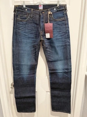 RARE!!! NWT $879 PRPS JAPAN P39P17A03 BARRACUDA VDK DARK INDIGO JEANS 34 W36X34L - Image 1 of 4