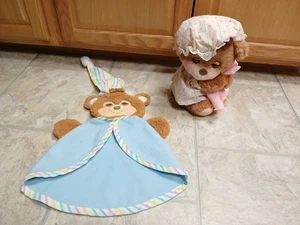 Vintage 1985 Fisher Price Betsy Bear Plush & Teddy Lovey Security Blanket  - Picture 1 of 13