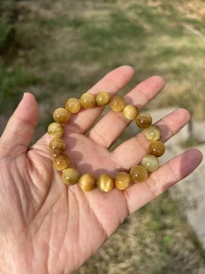10mm Mobile Tiger Eye Quartz Bead Bracelet B39 - Image 1 of 4