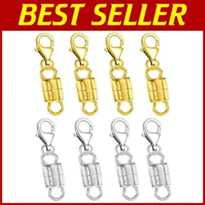 925 Silver Lobster Clasps for Jewelry - Set of 8 - Picture 1 of 8