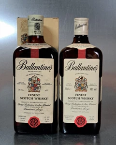 Whisky 2 x Ballantine's finest scotch whisky 75cl & 70cl 43%vol. & 40%vol. - Foto 1 di 6