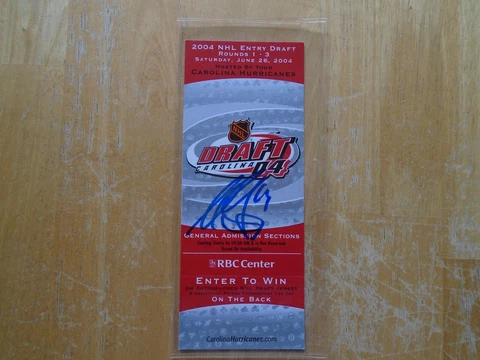 2004 Autographed Draft Ticket by Andrej Meszaros  (Drafted by Ottawa Senators) Cover
