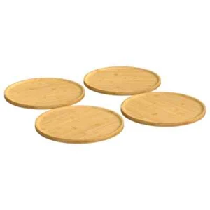 Pizzateller 4 Stk. Ø32x1,5 Bambus E0T4 - Bild 1 von 4