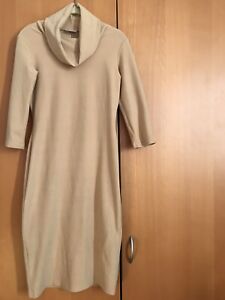 miss selfridge body con  Crowl Neck dress 10 In Camel Excellent Condition