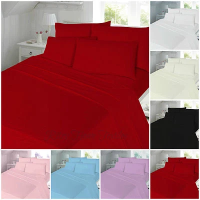 NIGHT ZONE Thermal Flannelette Fitted Flat Bed Sheet Single Double King Brushed Cotton Warm