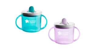 Tommee Tippee Primera Taza - 190ml Púrpura y Azul Pack de 2 - Imagen 1 de 1