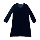 J. Jill Black Velvet Tunic Top or Mini Dress Size Small Back Zipper New w Tags