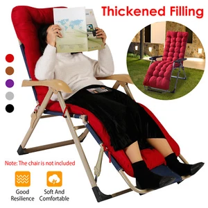 67x22x4in Patio Chaise Lounger Cushion Rocking Chair Sofa Cushion with 6 Ties - Picture 1 of 50