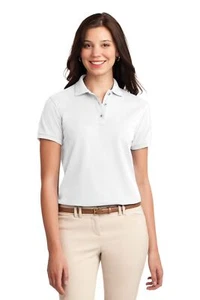 Port Authority Womens Short Sleeve Silk Touch Three Button Polo Shirt L500 - Picture 1 of 73