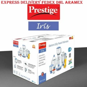 Prestige Iris 750W Mixer Grinder with 3 Stainless Steel Jar & 1 Juicer Jar, 220V - Picture 1 of 6