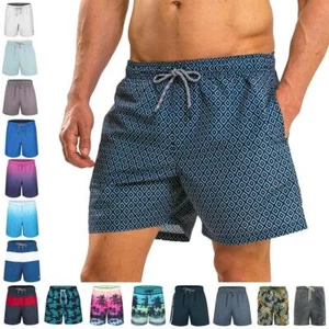 Mens Swimming Trunks Shorts RIPT Essentials Printed Beach Holiday Swim Bottoms - Picture 1 of 29