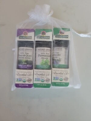 Aceite esencial orgánico 100 % puro, Nature's Answer, pimienta, romero, mezcla silenciosa Foto 1 de 3