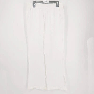 Pantalones C&C California Pull On Cintura Elástica Tiro Alto Pierna Ancha Blancos Para Mujer Talla L Foto 1 de 4