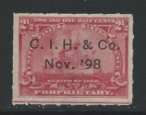 Bigjake: RB28, 2 1/2 cent Proprietary Battleship - C. I. H. & Co. - Picture 1 of 1