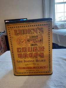 Early 1900s Antique Advertising Tin LUDEN'S COUGH DROPS Reading, PA lithograph  - Picture 1 of 9