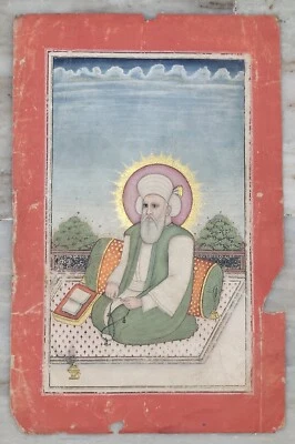 Antique Collectible Hand Painted Early Period Miniature Paper Painting - Image 1 of 4