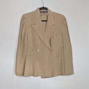 Ralph Lauren Collection Purple Label 100% Linen Blazer Size M Capsule Wardrobe - Picture 1 of 9