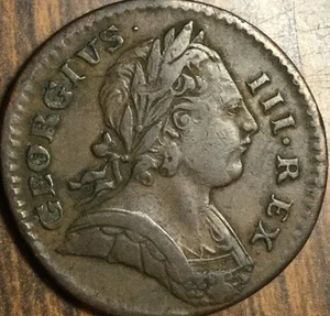 1773 UK GB GREAT BRITAIN FARTHING COIN - Picture 1 of 2