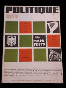 POLITIQUE AUJOURD'HUI NOVEMBRE 1970 HISTOIRE/FRANCE/POLITIQUE 320 - Imagen 1 de 5