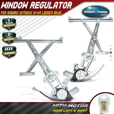 2x Power Window Regulator w/ Motor for Subaru Outback Legacy Baja Rear LH & RH - Изображение 1 из 4