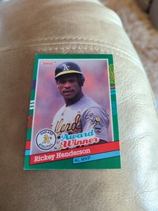1991 Donruss #761 Rickey Henderson MVP Oakland Athletics