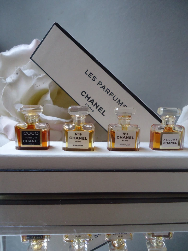 CHANEL PARFUM Vintage 1996 1.5ml Micro Mini No5 Allure Coco No19 New Perfect Box - Imagen 1 de 4