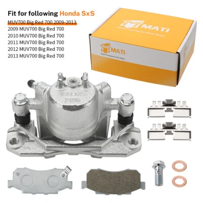 Left Front Brake Caliper w/Ceramic Pads Kit for Honda Big Red 700 MUV700 2009-13 - Image 1 of 4
