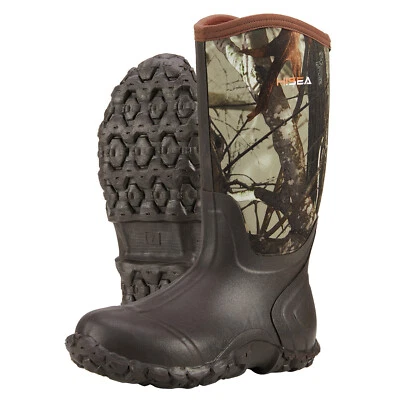 HISEA Men Rain Boots Waterproof Insulated Non-Slip Hunting Fishing Mud Work Boot - Image 1 of 4