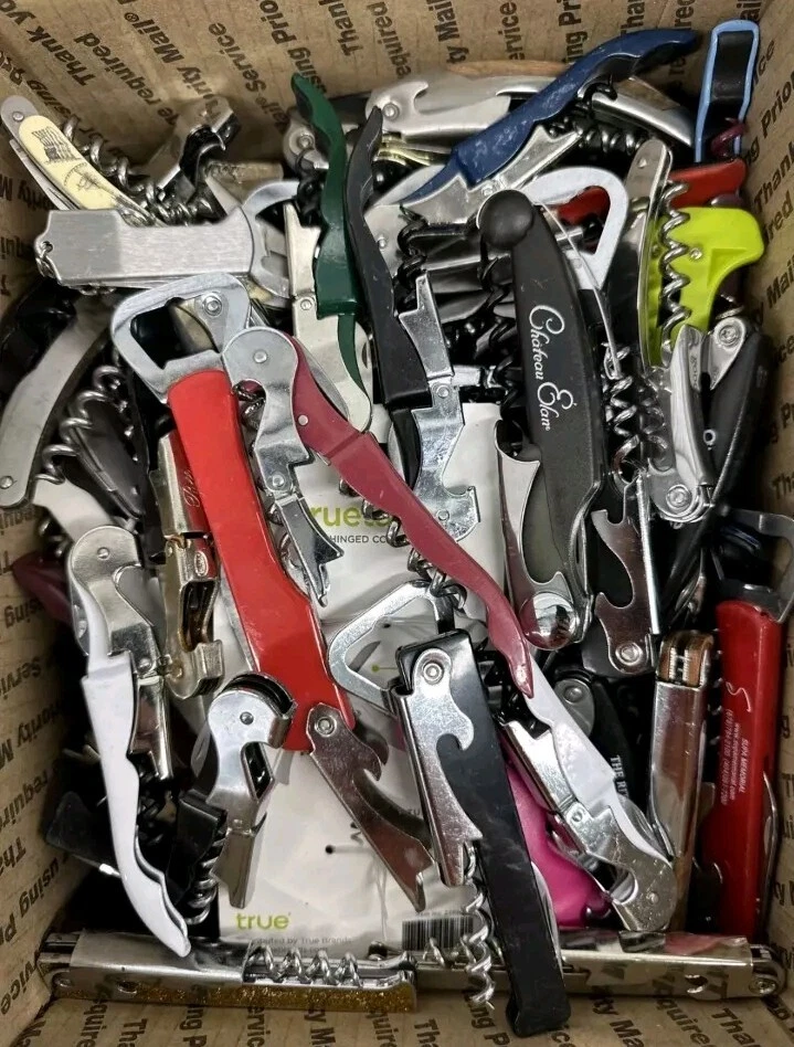 Lot of 100+ Mixed Corkscrews Wine Bottle Openers TSA Confiscated Assorted Brands - Image 1 of 1