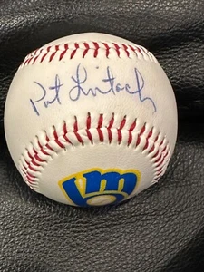 Pat Listach Autographed Milwaukee Brewers logo baseball - Picture 1 of 2