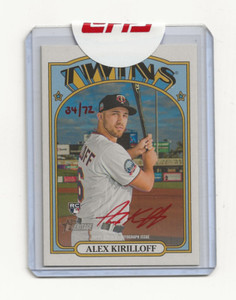 2021 Topps Heritage Real One Autographs Red Ink #ROAAK Alex Kirilloff /72