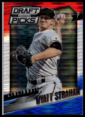 Prizm Perennial Draft Picks #25 Wyatt Strahan Prizms Red White and Blue Pulsar - Image 1 of 2