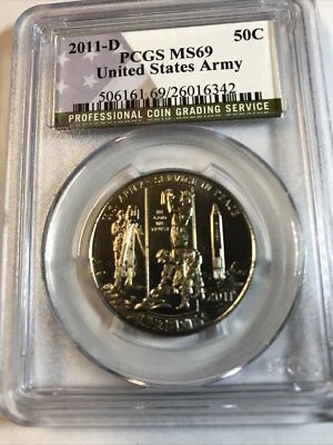 ** 2008 - S Pcgs MS 69 United States Army Commemorative Half** - Image 1 of 2
