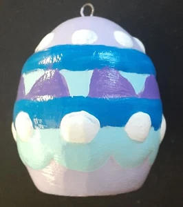 EASTER EGG CERAMIC HANGING DECORATION, HAND PAINTED - Picture 1 of 3