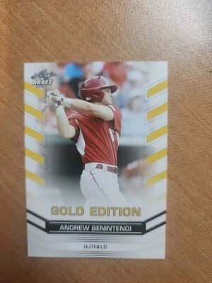 2015 Leaf Draft Gold Edition-Andrew Benintendi- #03- RC- Arkansas Razorbacks-MT - Image 1 of 2