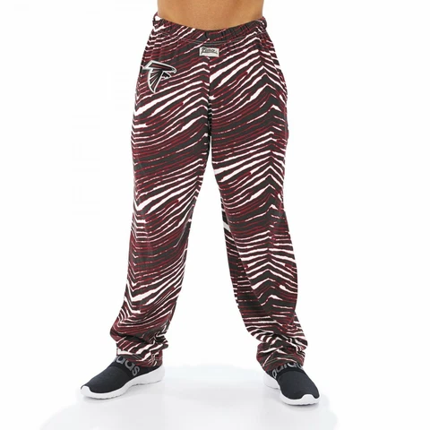Zubaz NFL Men's Atlanta Falcons Zebra Print Team Logo Pants Cover