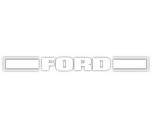 Ford Tractor Loader 18” White (Set Of 2) Decals Stickers Set Emblem Logo 4x4 AG - Picture 1 of 1