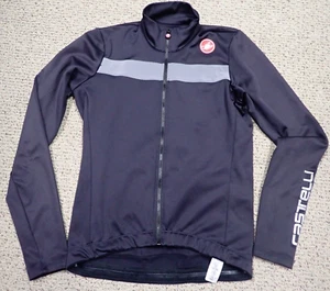 CASTELLI CYLING Jacket in Women's sz Medium Black w/ Gray &White accents Lobster - Picture 1 of 12