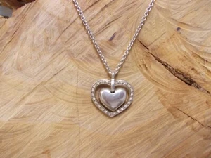 Sterling Silber 925 Kette + Doppelherz Anhänger von Esprit - L42CM + 3cm - Bild 1 von 5