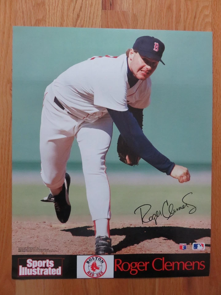 Sports Illustrated ROGER CLEMENS No. Mini póster 21 Boston Red Sox 16x20 #6583 Foto 1 de 1