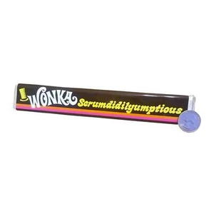 Barretta caramelle commestibile Willy Wonka 1971 scrumdidlyumptious con riproduzione cioccolato - Foto 1 di 4